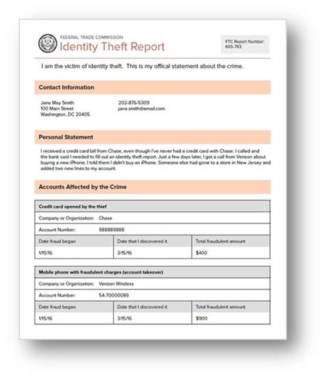 ftc identity theft report phone number